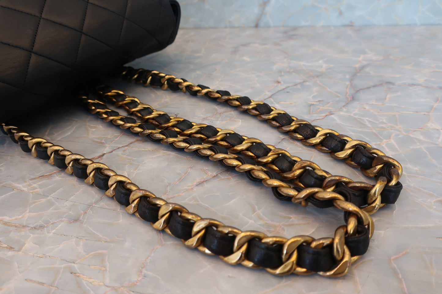 CHANEL/シャネル マトラッセチェーンリュック ラムスキン ブラック/ゴールド金具 リュック 700070193