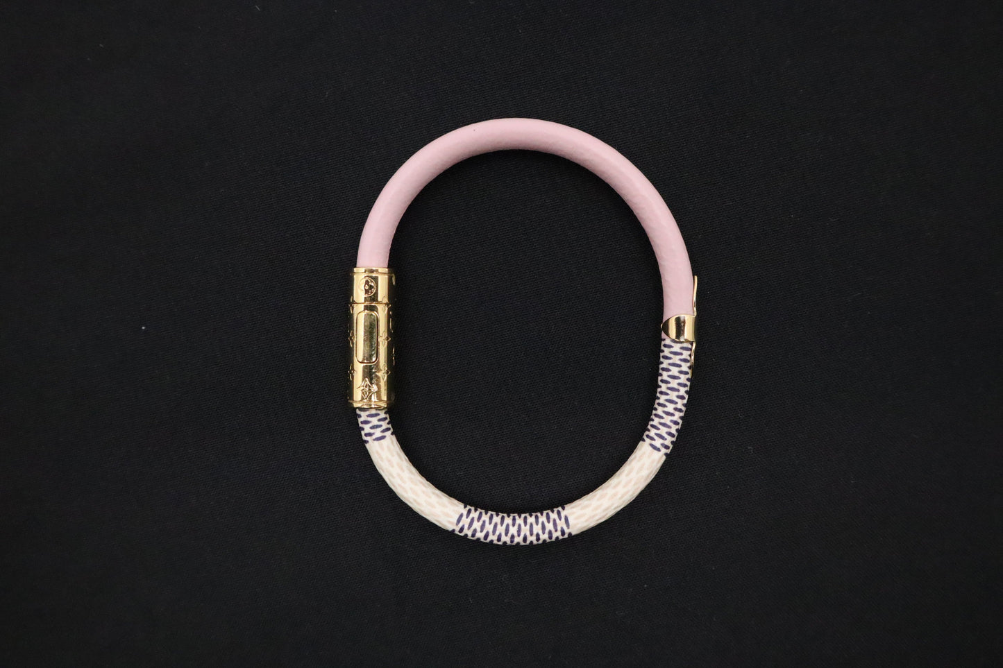 Louis Vuitton Daily Confidential Bracelet in Damier Azur and Pink Canvas