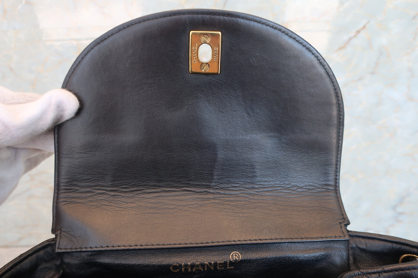 CHANEL/シャネル マトラッセチェーンリュック ラムスキン ブラック/ゴールド金具 リュック 700070193
