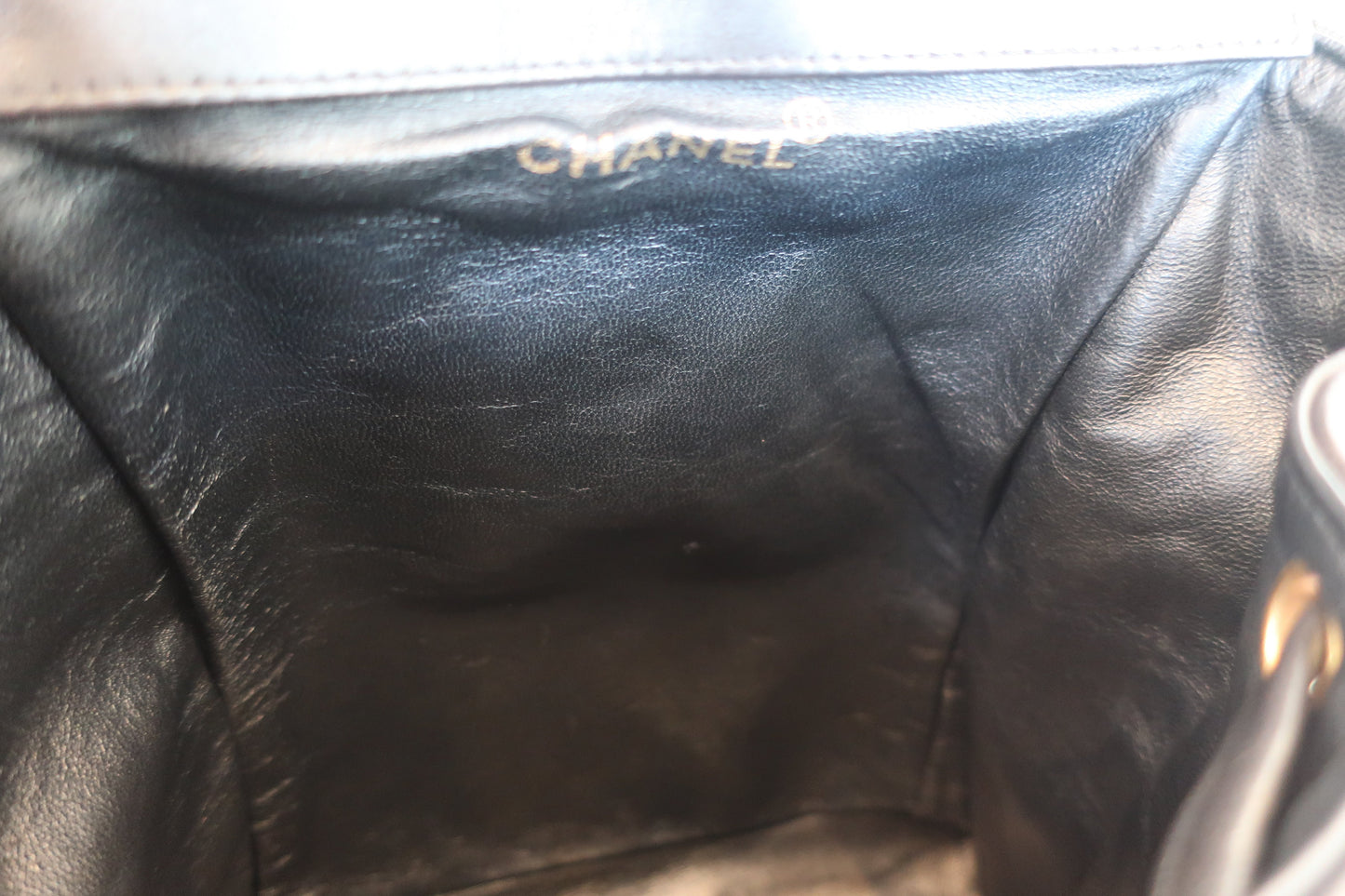 CHANEL/シャネル マトラッセチェーンリュック ラムスキン ブラック/ゴールド金具 リュック 700070193