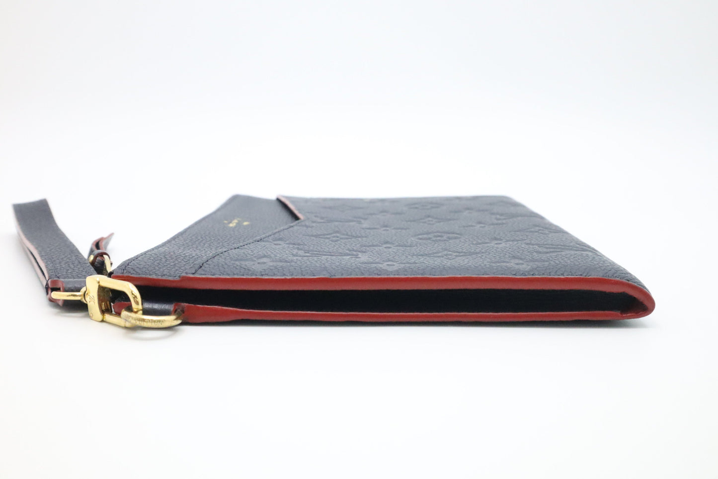 Louis Vuitton Pochette Melanie MM in Marine Rouge Empreinte Leather