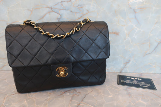 CHANEL/シャネル ミニマトラッセシングルフラップチェーンショルダーバッグ ラムスキン ブラック/ゴールド金具 ショルダーバッグ 700070157