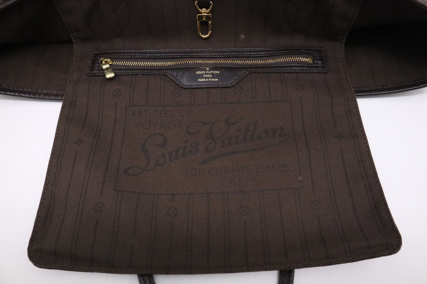 Louis Vuitton Mini Lin Idylle Neverfull MM Tote Bag in Ebene Monogram