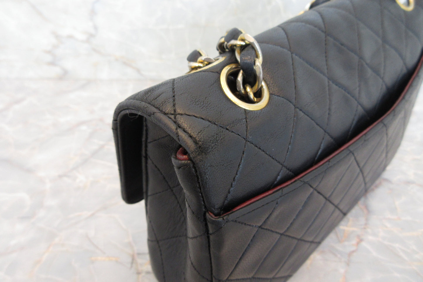 CHANEL/シャネル マトラッセチェーンショルダーバッグ ラムスキン ブラック/ゴールド金具 ショルダーバッグ 700070164
