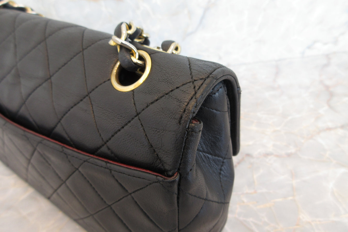 CHANEL/シャネル マトラッセチェーンショルダーバッグ ラムスキン ブラック/ゴールド金具 ショルダーバッグ 700070164