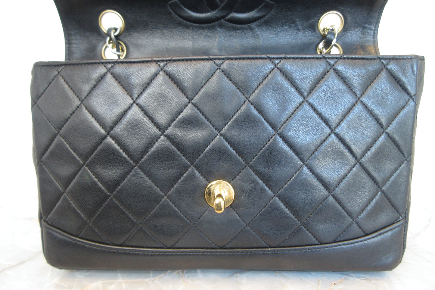 CHANEL/シャネル マトラッセチェーンショルダーバッグ ラムスキン ブラック/ゴールド金具 ショルダーバッグ 700070164