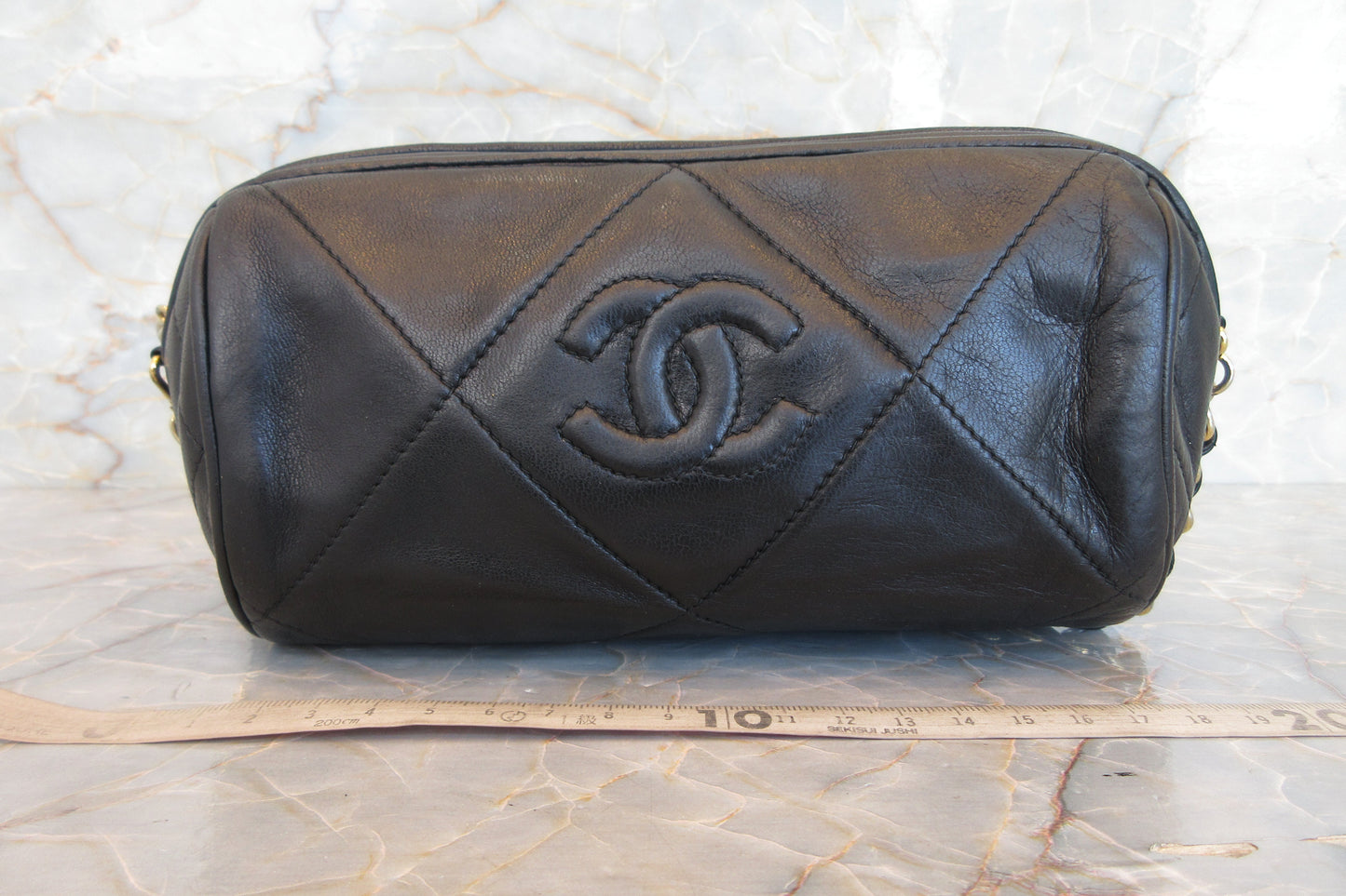 CHANEL/シャネル マトラッセフリンジチェーンショルダーバッグ ラムスキン ブラック/ゴールド金具 ショルダーバッグ 700070216