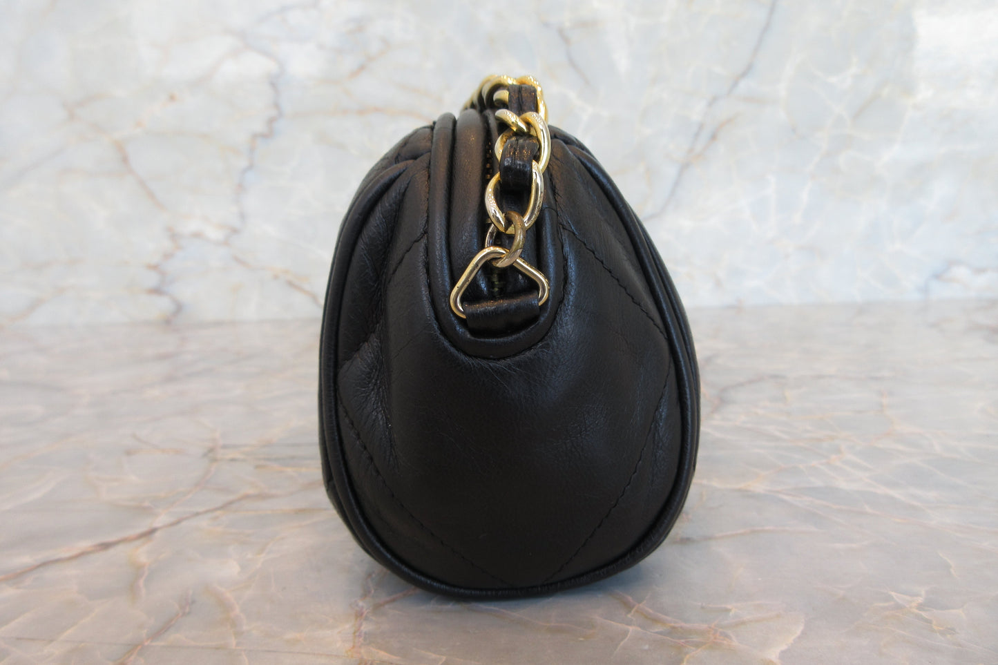 CHANEL/シャネル マトラッセフリンジチェーンショルダーバッグ ラムスキン ブラック/ゴールド金具 ショルダーバッグ 700070216