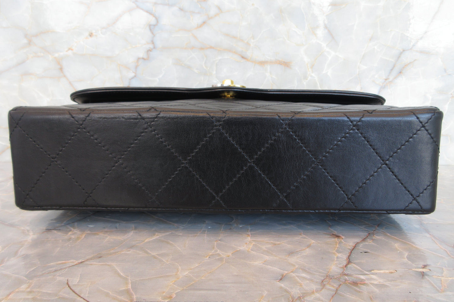 CHANEL/シャネル パリ限定マトラッセダブルフラップチェーンショルダーバッグ ラムスキン ブラック/ゴールド金具 ショルダーバッグ 700070214
