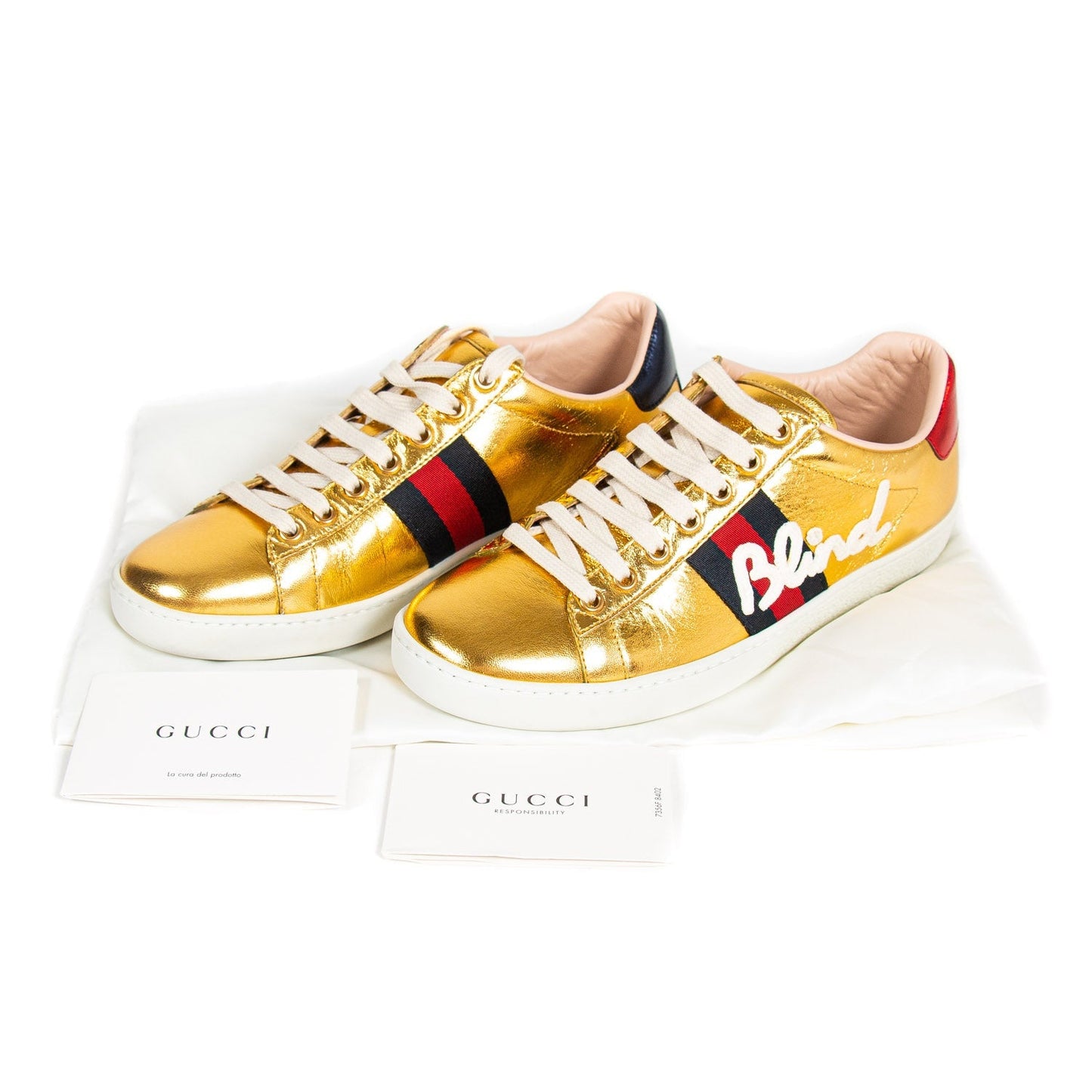 Gucci Ace Leather Embroidered Sneaker