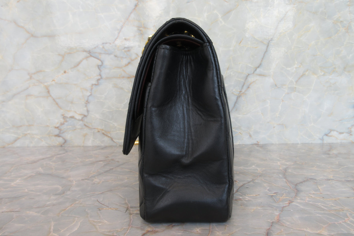 CHANEL/シャネル マトラッセＷフラップチェーンショルダーバッグ ラムスキン ブラック/ゴールド金具 ショルダーバッグ 700070217