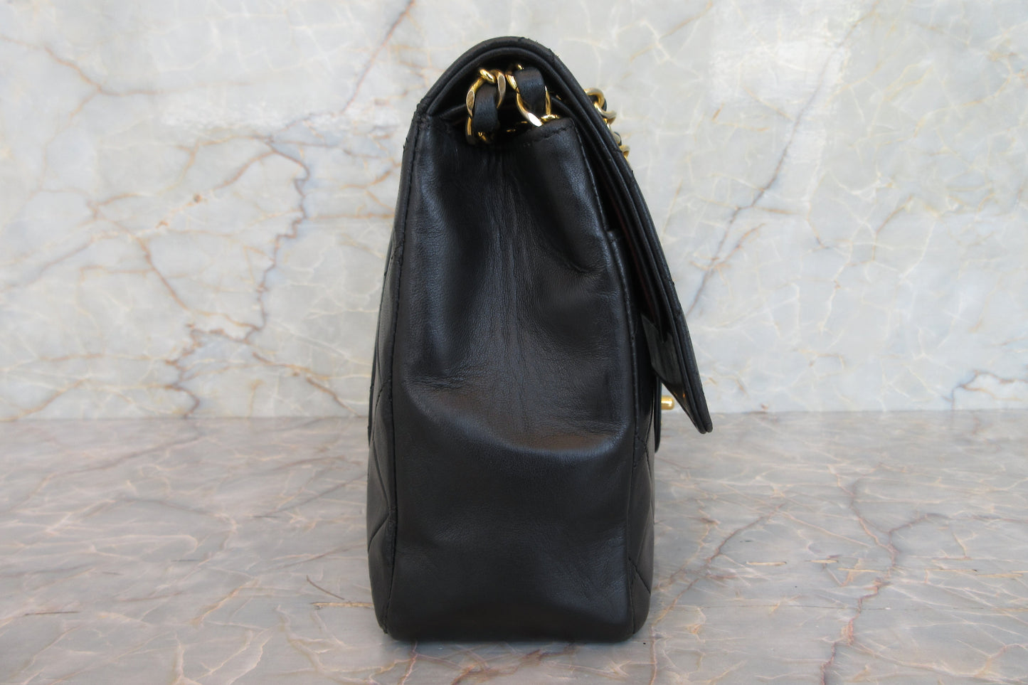 CHANEL/シャネル マトラッセＷフラップチェーンショルダーバッグ ラムスキン ブラック/ゴールド金具 ショルダーバッグ 700070217
