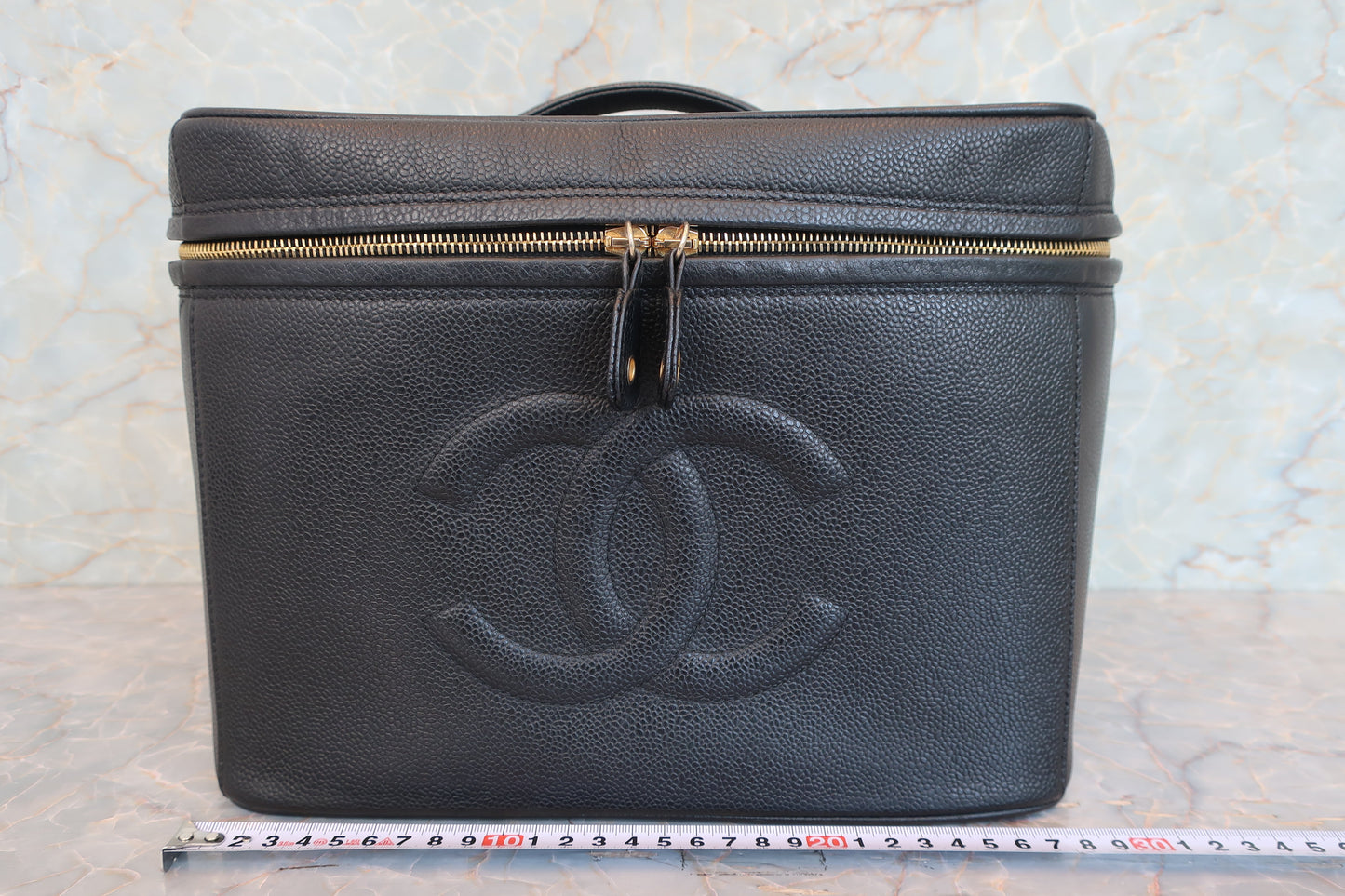 CHANEL/シャネル ココマーク2WAYチェーンショルダーバッグ キャビアスキン ブラック/ゴールド金具 バニティ 700070262