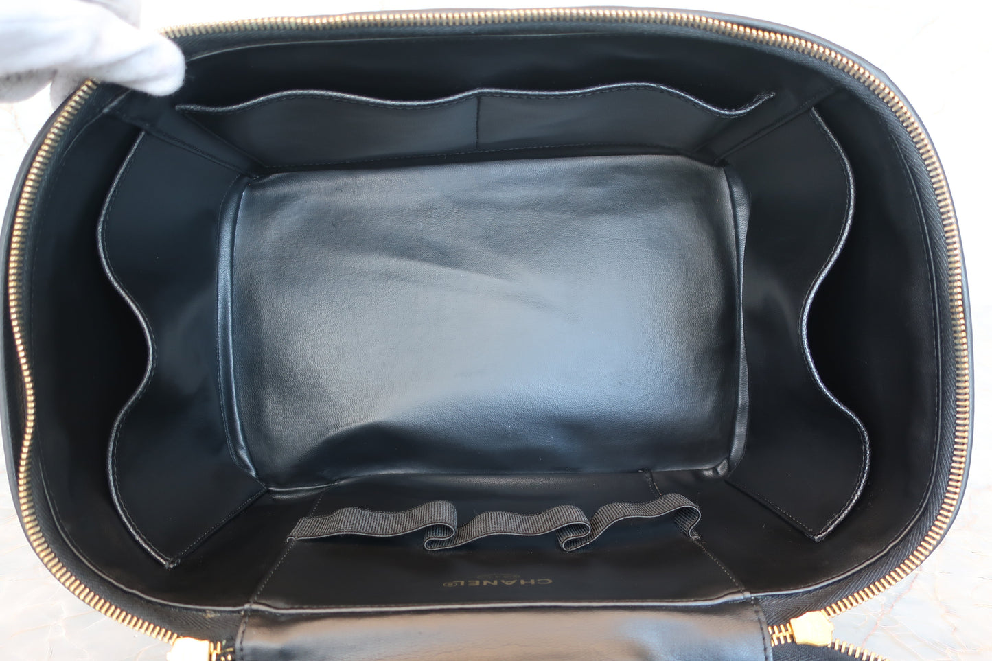 CHANEL/シャネル ココマーク2WAYチェーンショルダーバッグ キャビアスキン ブラック/ゴールド金具 バニティ 700070262