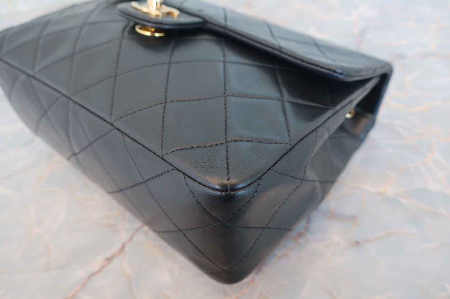 CHANEL/シャネル ミニマトラッセシングルフラップチェーンショルダーバッグ ラムスキン ブラック/ゴールド金具 ショルダーバッグ 700070218