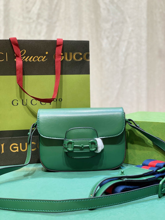 GC468 Gucci Horsebit 1955 Small Shoulder Bag / 8"W x 5.7"H x 2"D