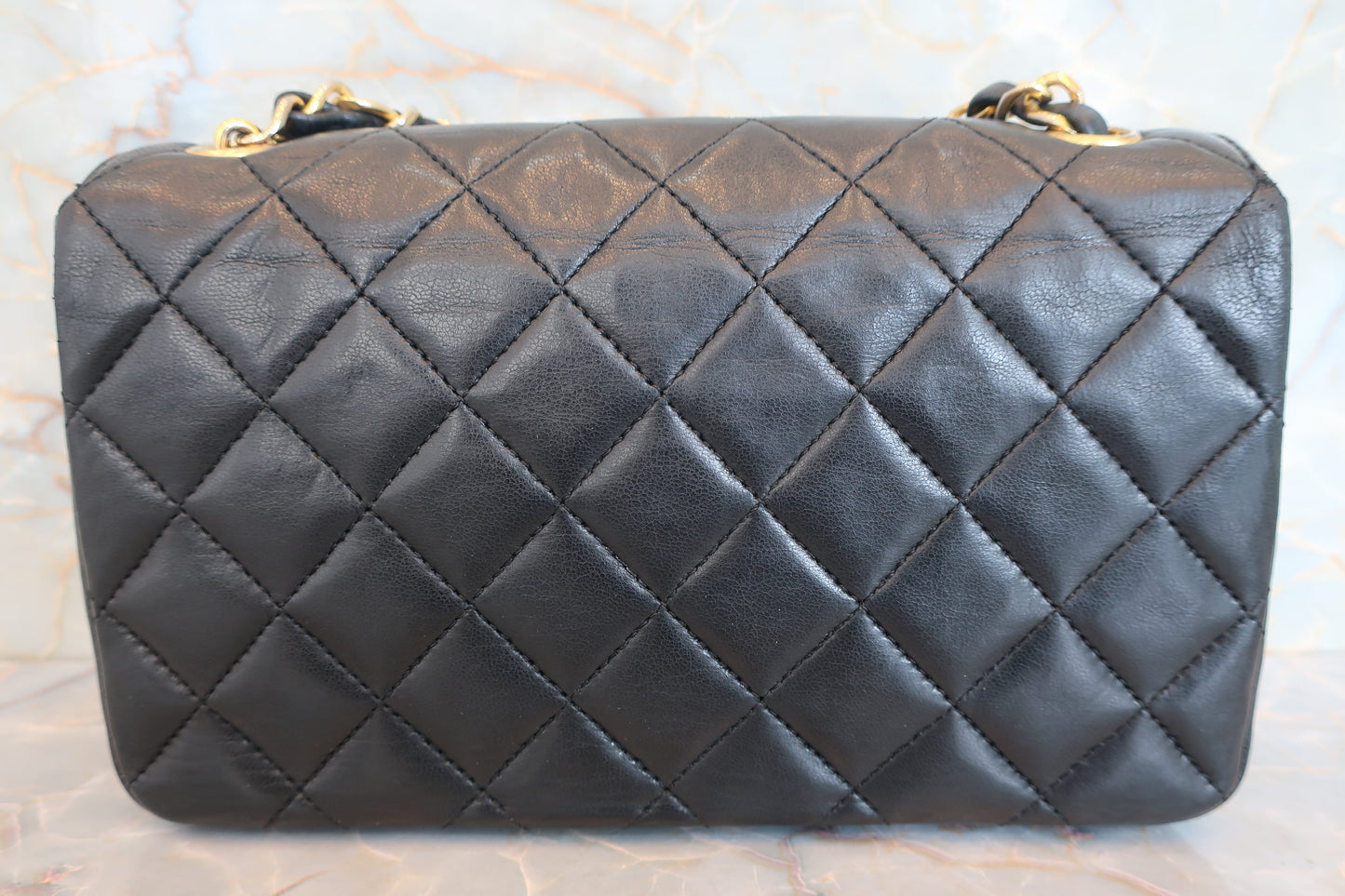 CHANEL/シャネル ミニマトラッセチェーンショルダーバッグ ラムスキン ブラック/ゴールド金具 ショルダーバッグ 700070275