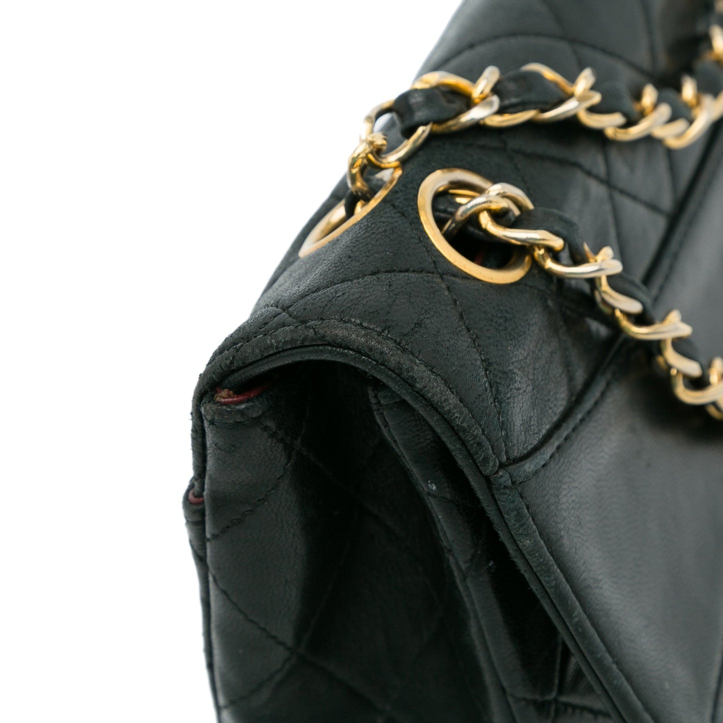 Black Chanel Quilted Lambskin Shoulder Bag