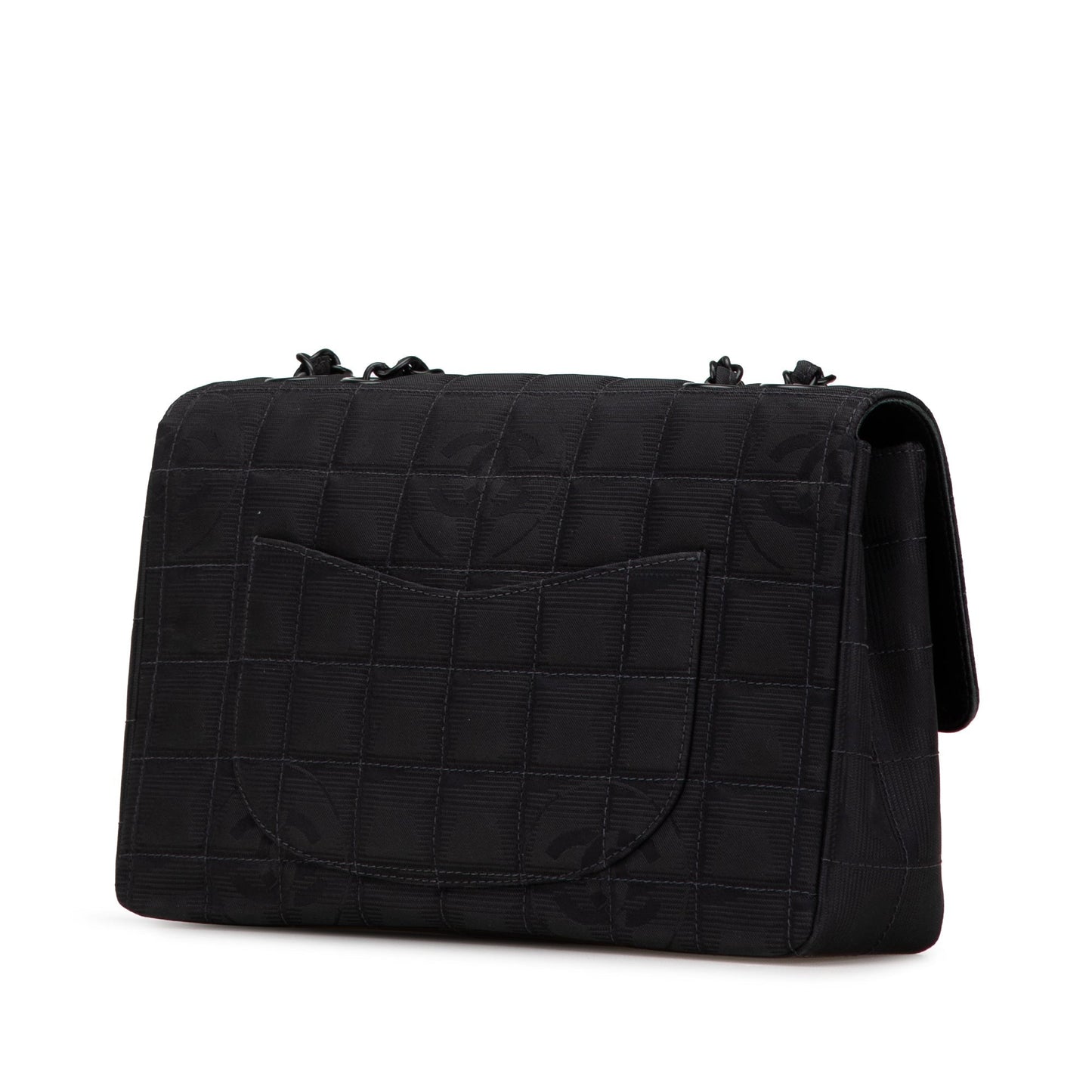 Black Chanel Medium New Travel Line Single Flap Shoulder Bag