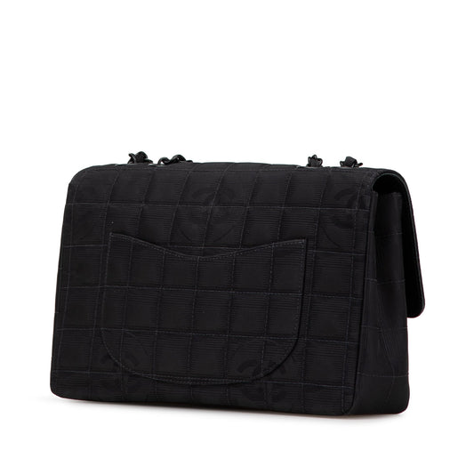 Black Chanel Medium New Travel Line Single Flap Shoulder Bag