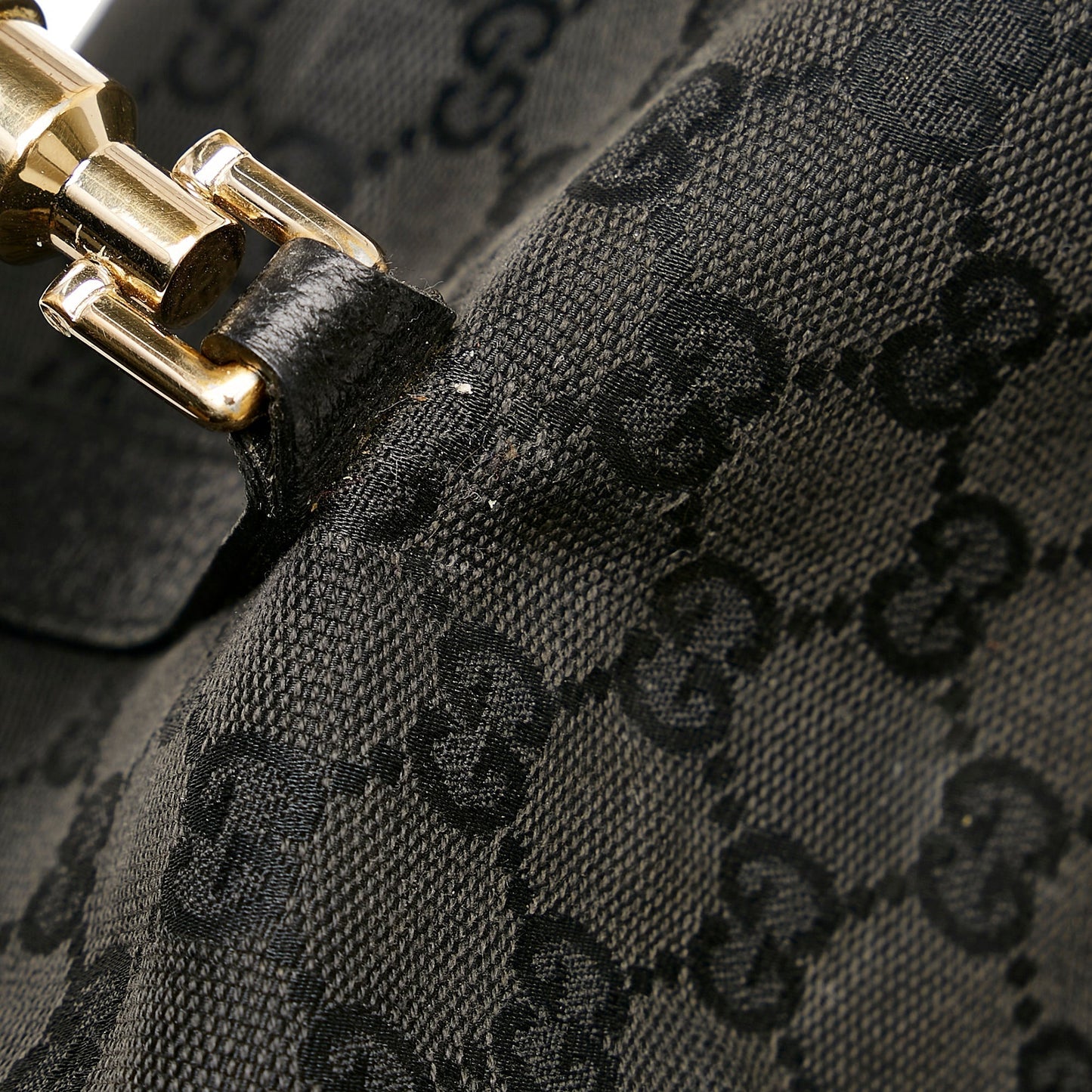 Gucci GG Canvas Nailhead Jackie Shoulder Bag