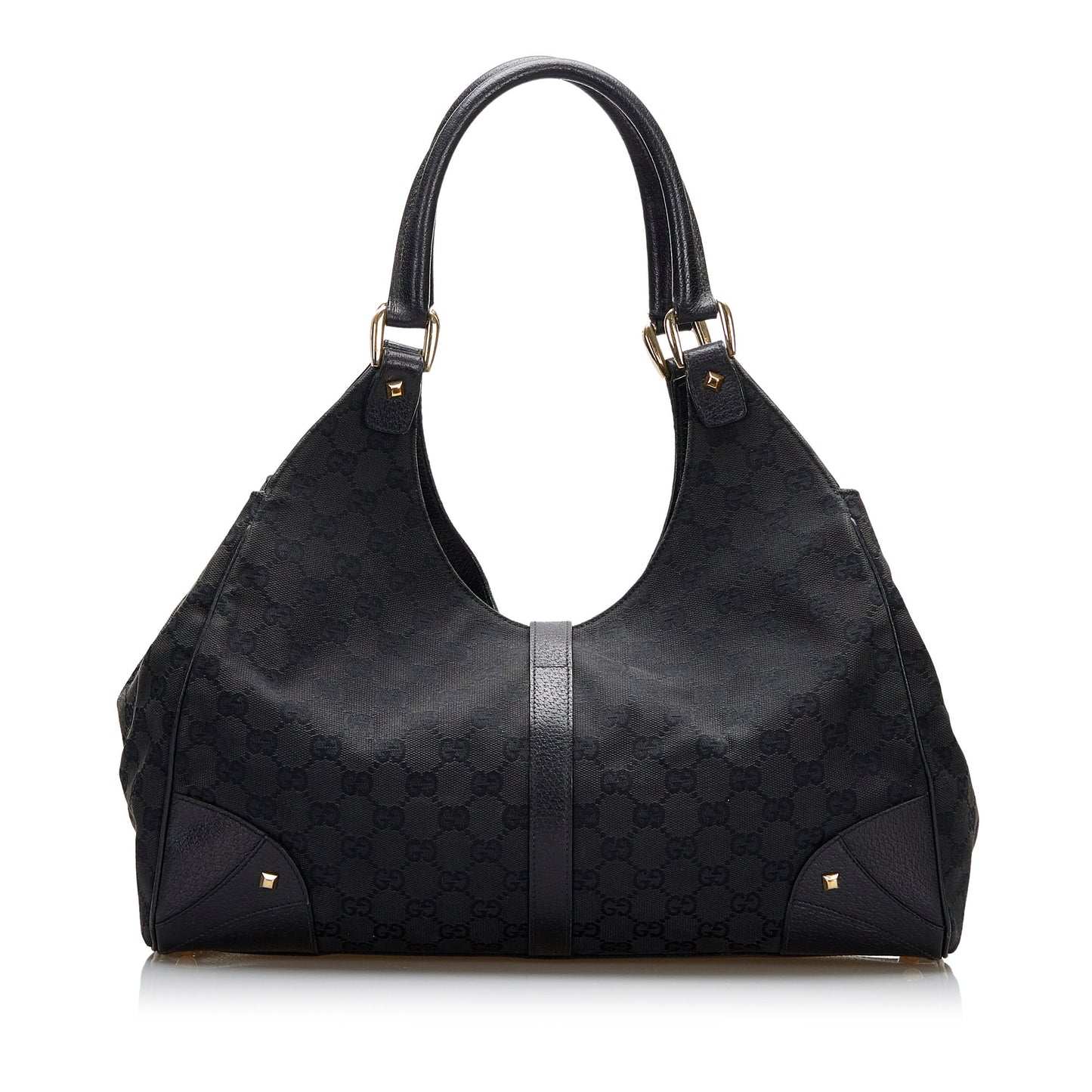 Gucci GG Canvas Nailhead Jackie Shoulder Bag