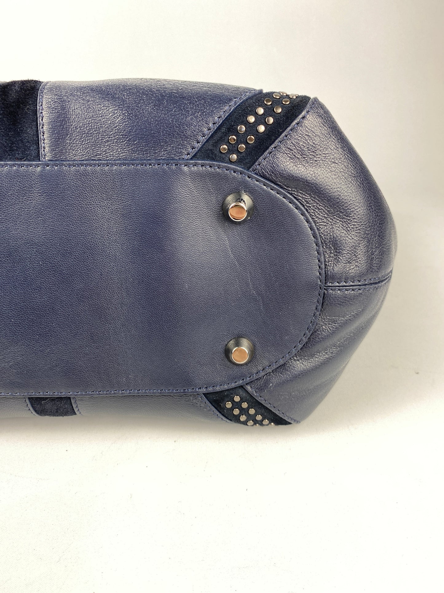 JIMMY CHOO - ANNA LARGE STUDDED HOBO IN INK