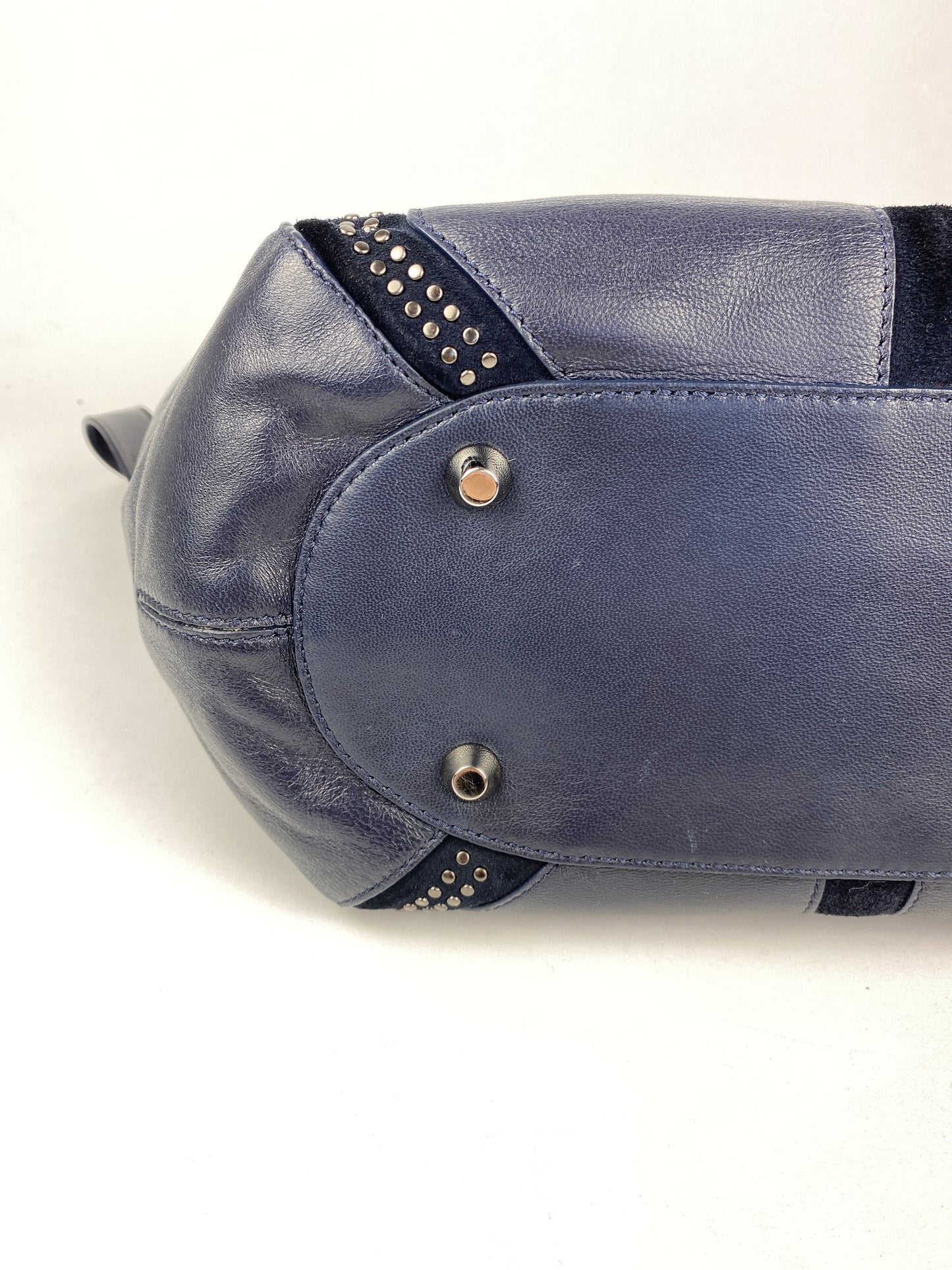 JIMMY CHOO - ANNA LARGE STUDDED HOBO IN INK