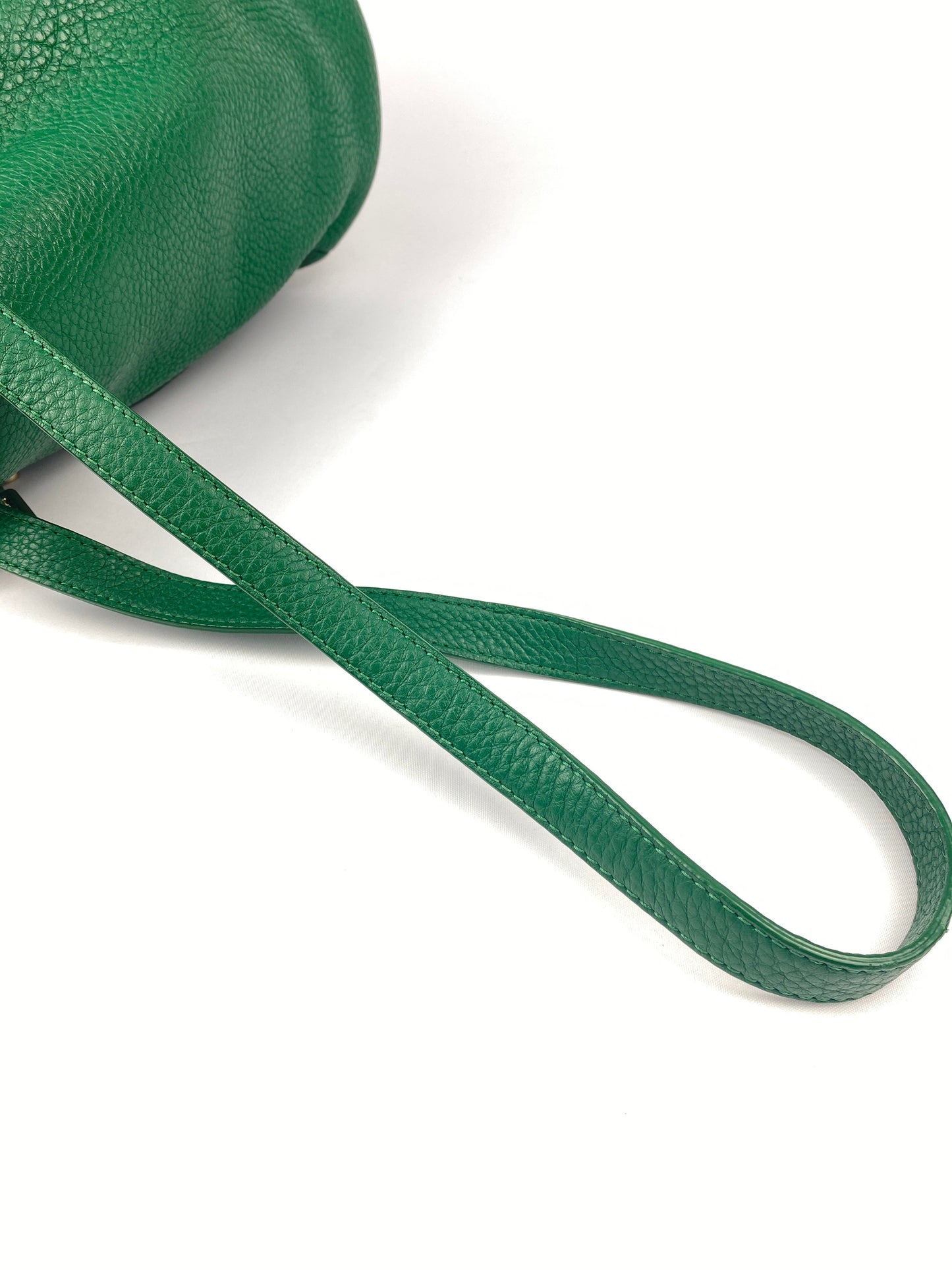 ALEXANDER WANG - DIEGO BUCKET BAG IN GREEN PEBBLED LEATHER