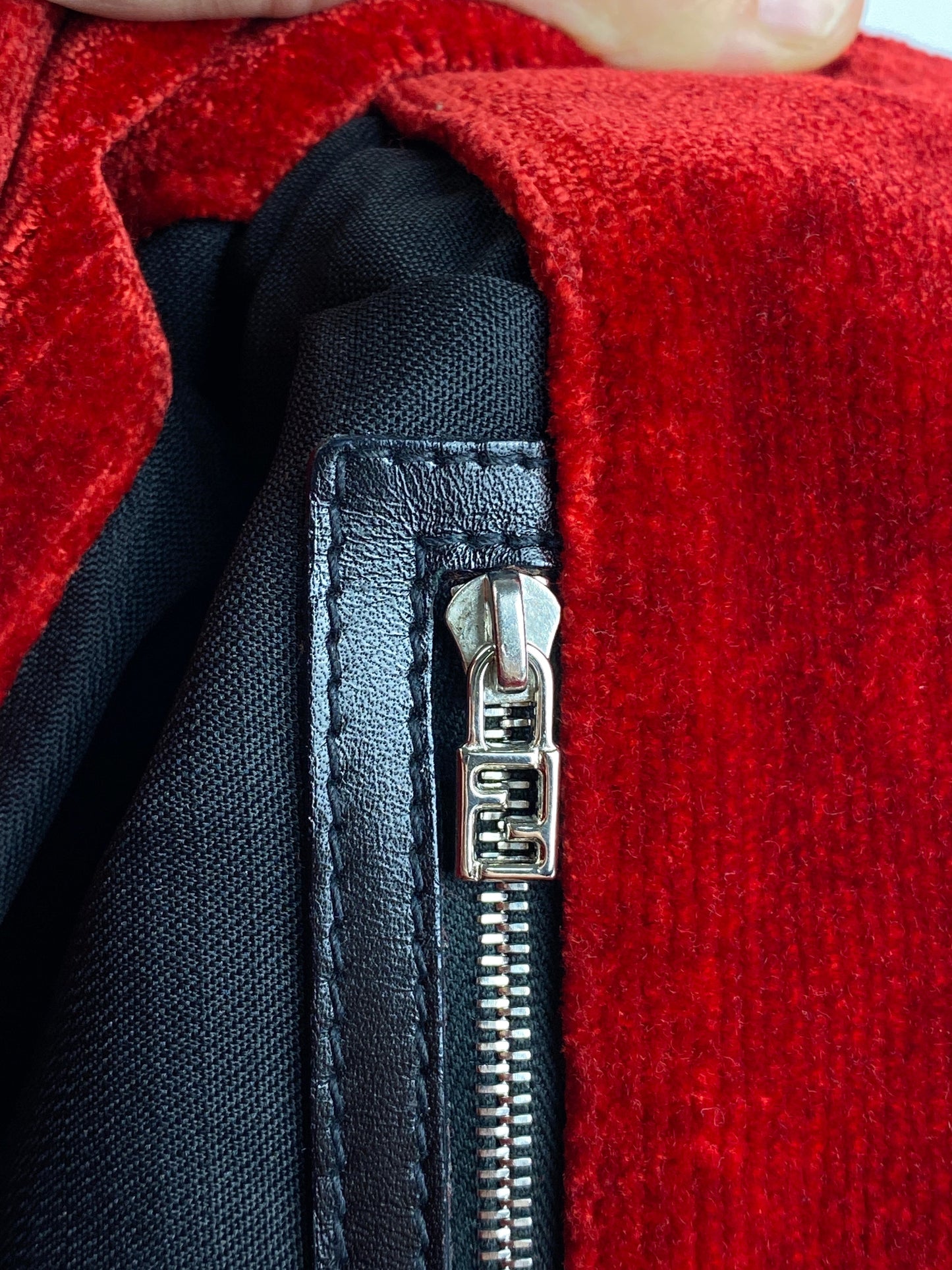 FENDI - RED VELOUR TOTE BAG - MADE IN ITALY VINTAGE