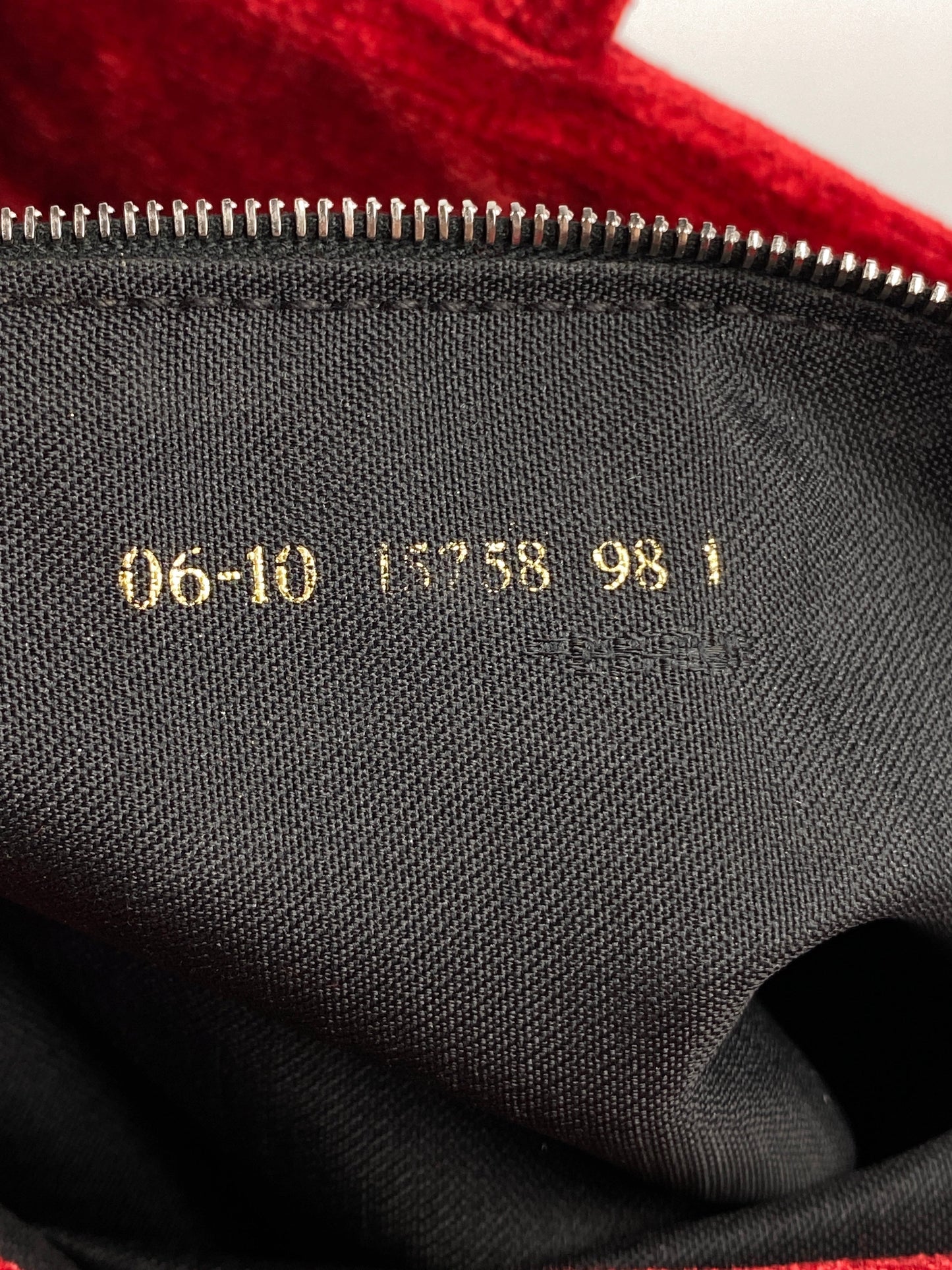 FENDI - RED VELOUR TOTE BAG - MADE IN ITALY VINTAGE