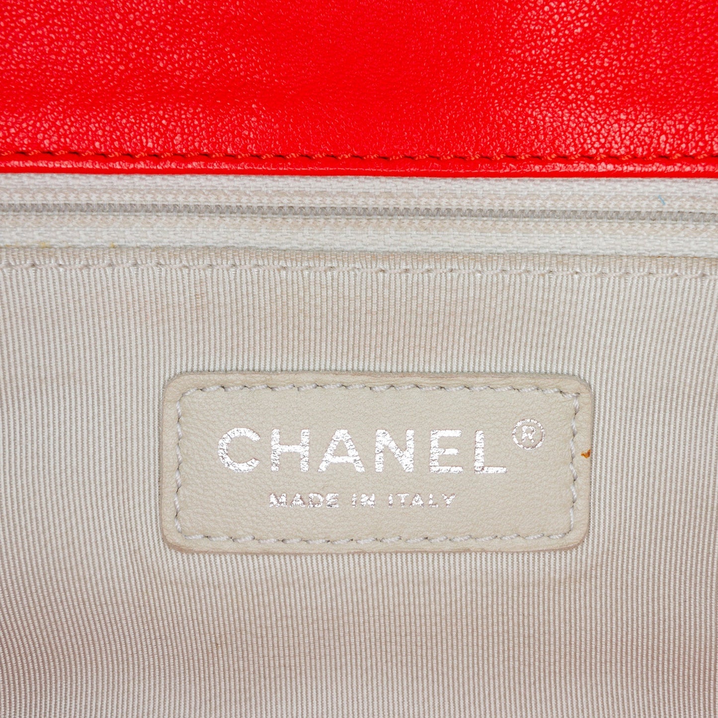 Red Chanel Maxi Washed Lambskin Chain Around Flap Shoulder Bag