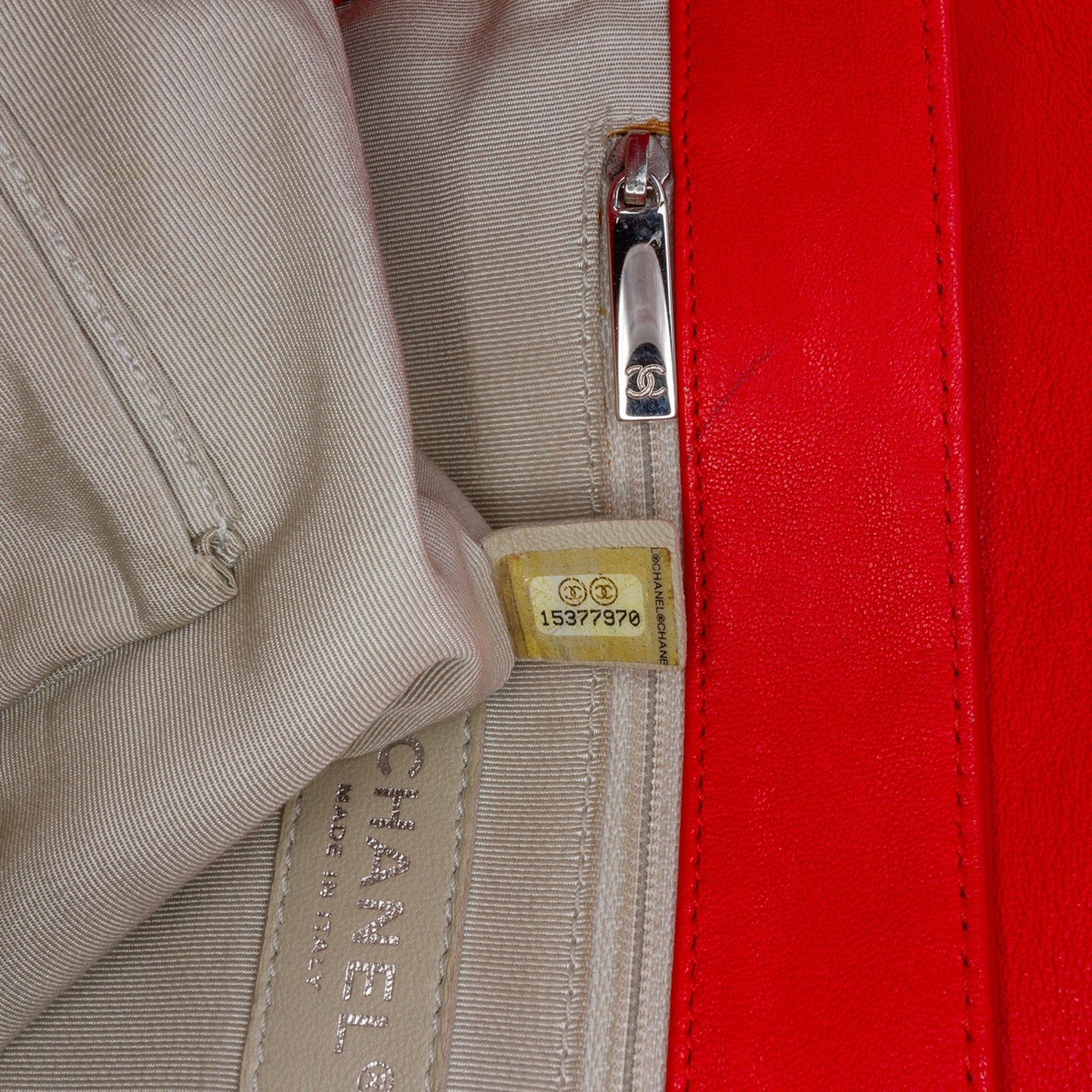 Red Chanel Maxi Washed Lambskin Chain Around Flap Shoulder Bag