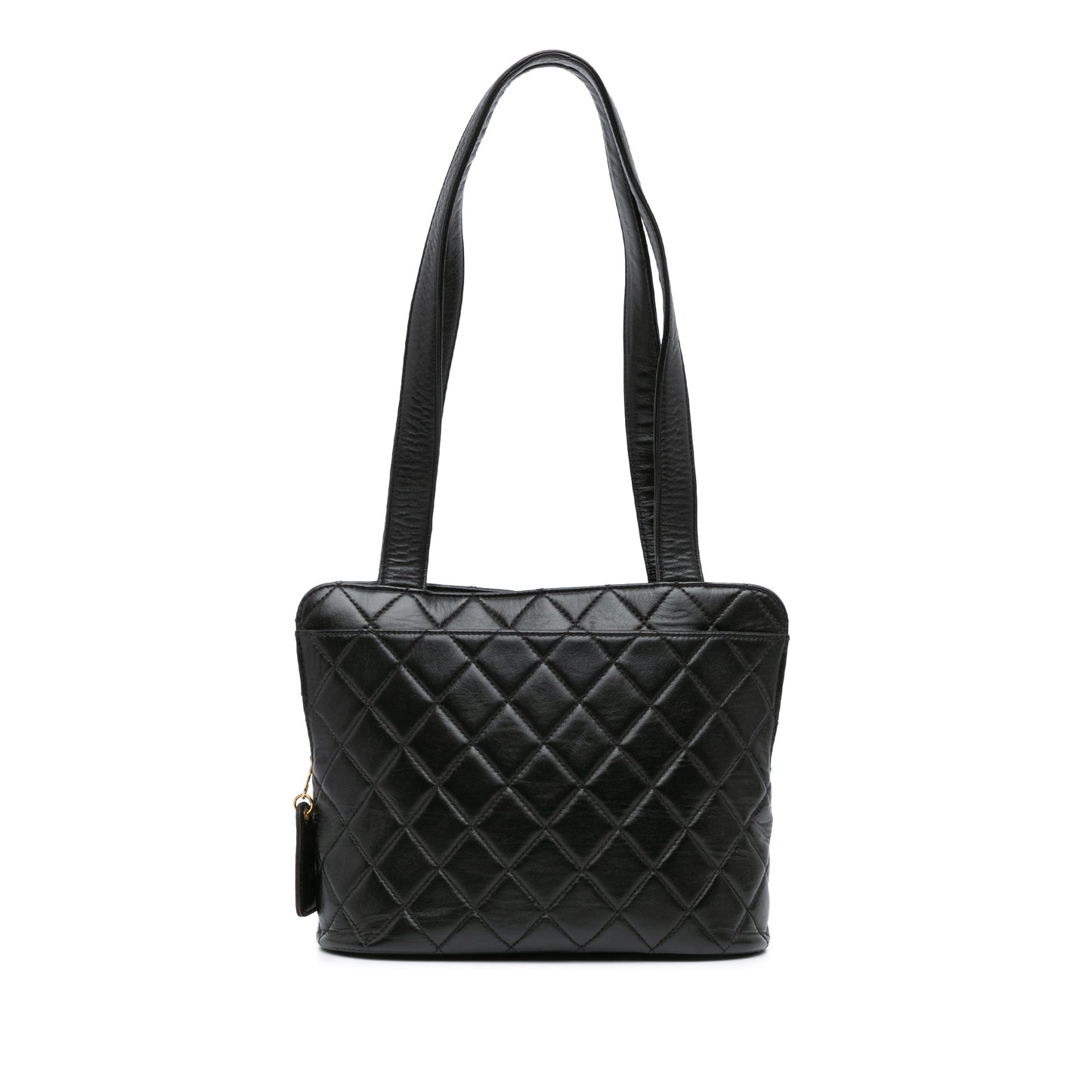 Black Chanel Quilted Lambskin Shoulder Bag