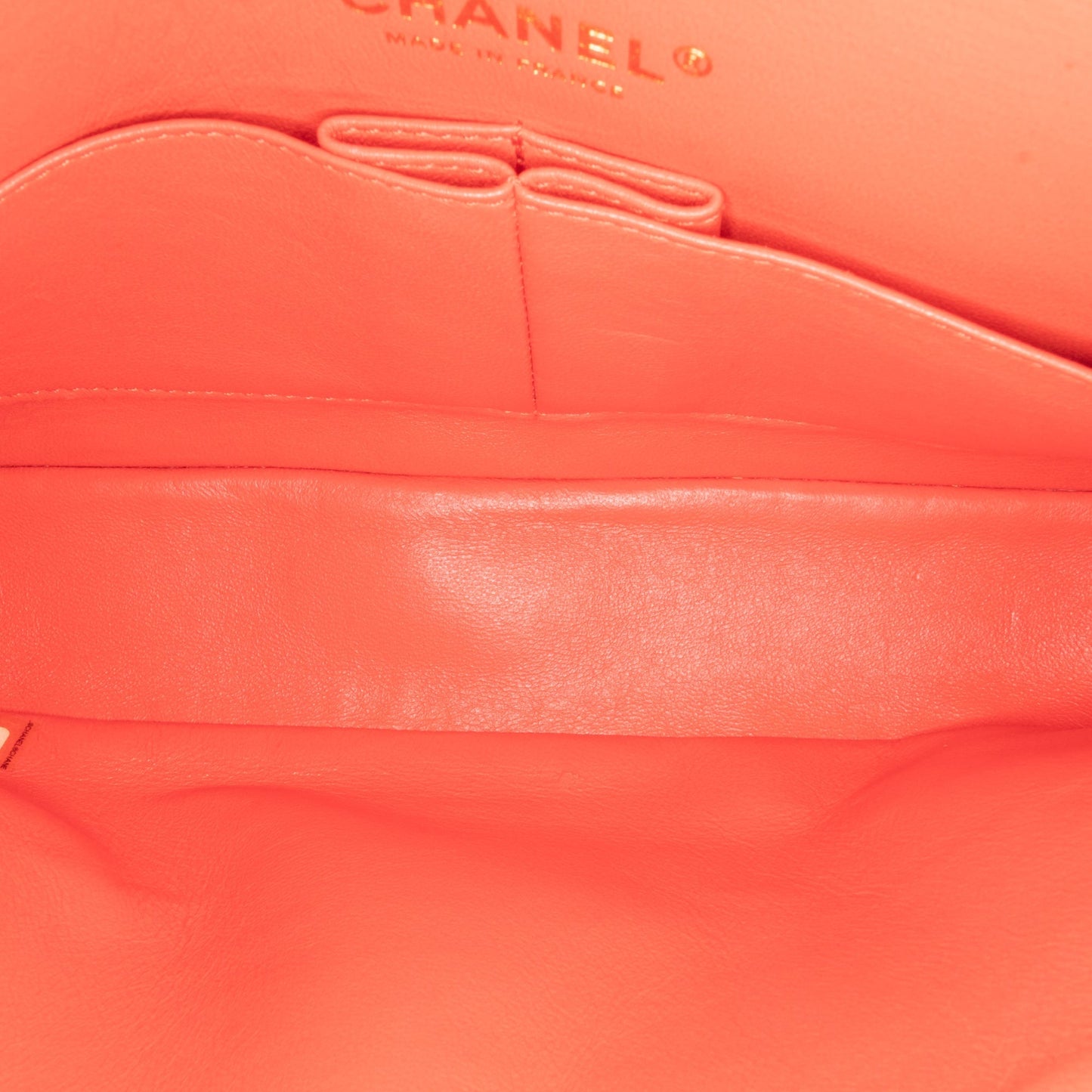 Red Chanel Medium Classic Chevron Lambskin Double Flap Shoulder Bag