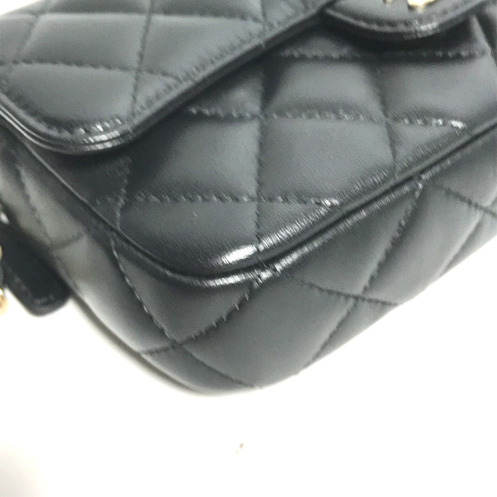 CHANEL Shoulder Bag AP2096 lambskin black COCO Mark Phone Case Wallet CC Matrasse Chain wallet