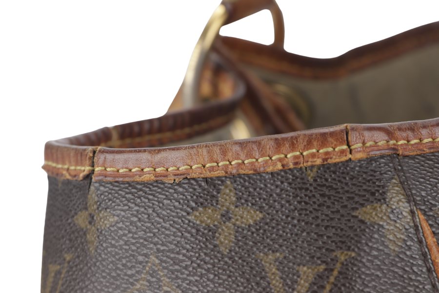 LOUIS VUITTON GALLIERA SHOULDER BAG PM MONOGRAM COATED CANVAS GOLD HARDWARE NO DUST COVER