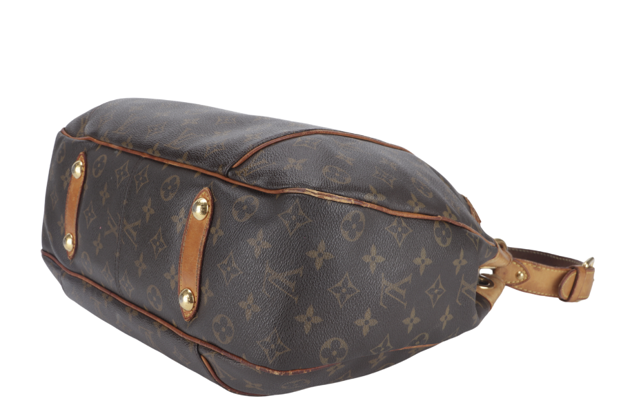 LOUIS VUITTON GALLIERA SHOULDER BAG PM MONOGRAM COATED CANVAS GOLD HARDWARE NO DUST COVER