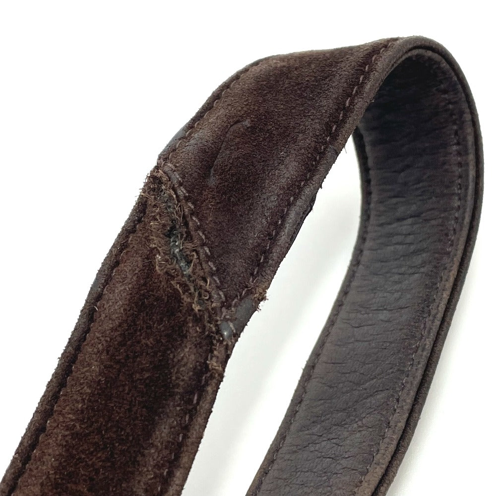 CHANEL Shoulder Bag suede Brown CC COCO Mark Trip Luco co