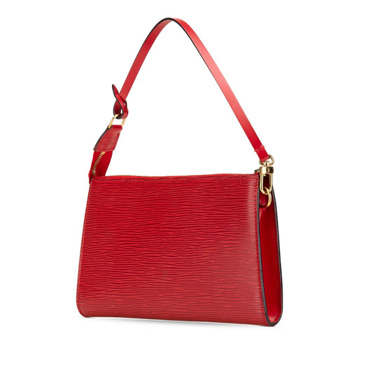 Red Louis Vuitton Epi Pochette Accessoires Shoulder Bag