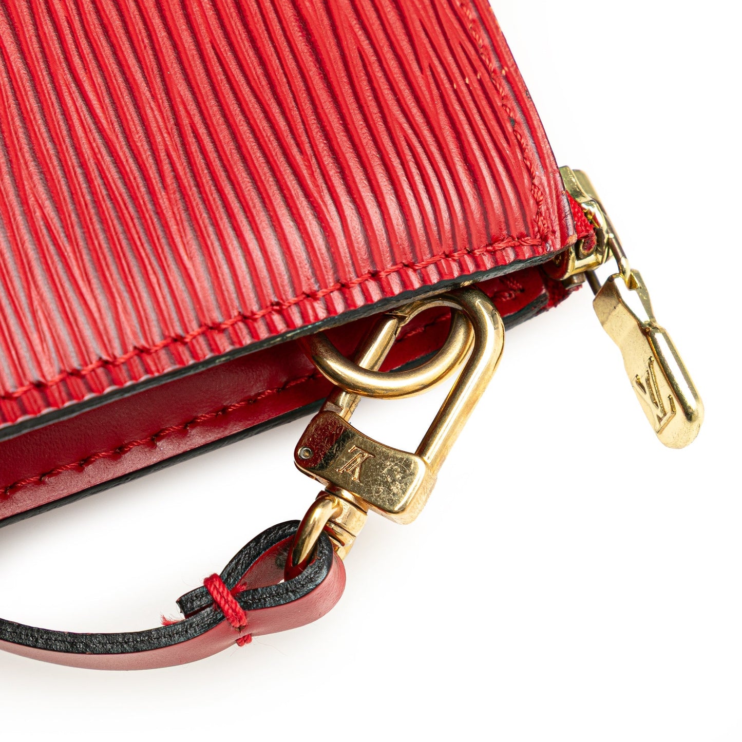 Red Louis Vuitton Epi Pochette Accessoires Shoulder Bag