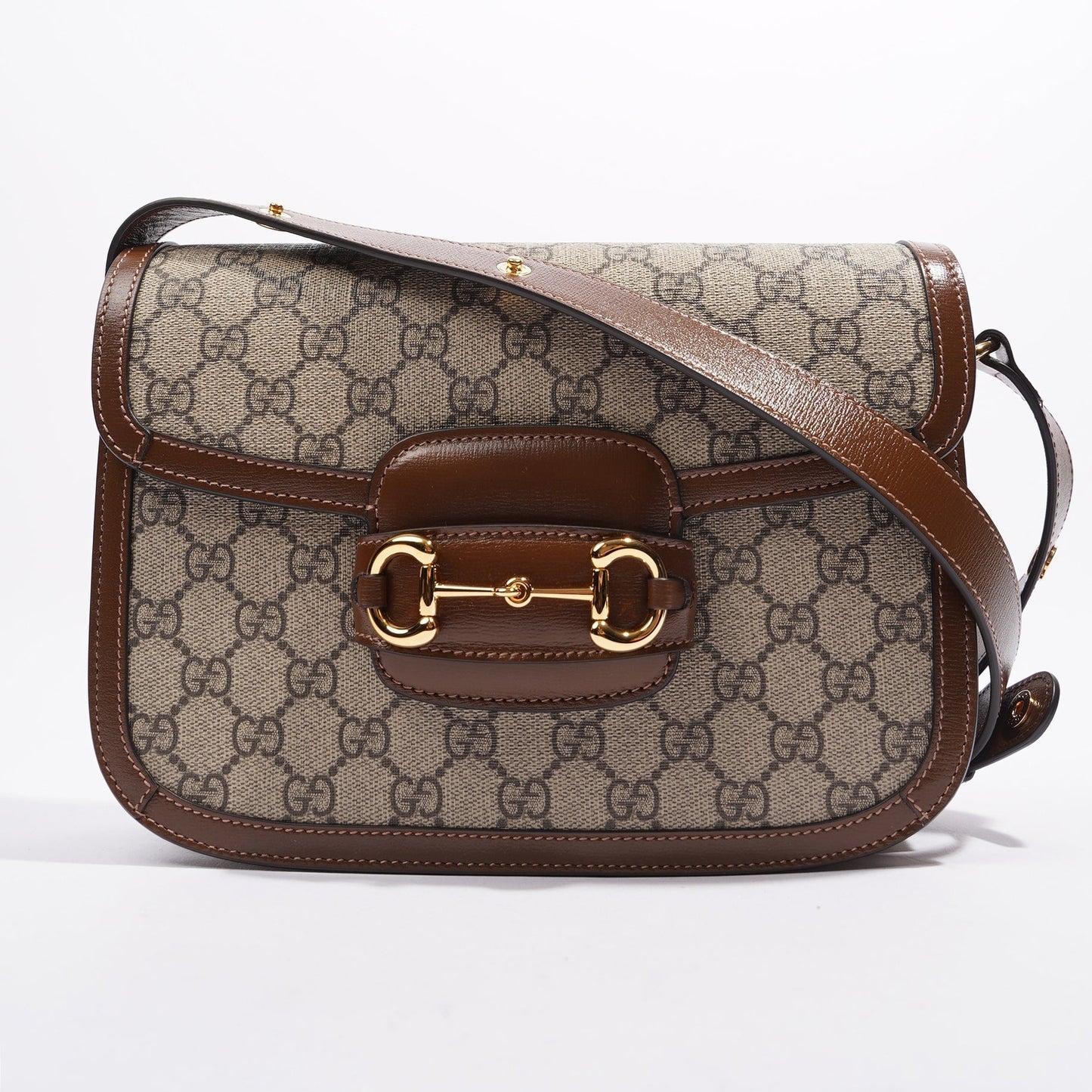Gucci 1955 Horsebit Shoulder Bag Monogram Canvas