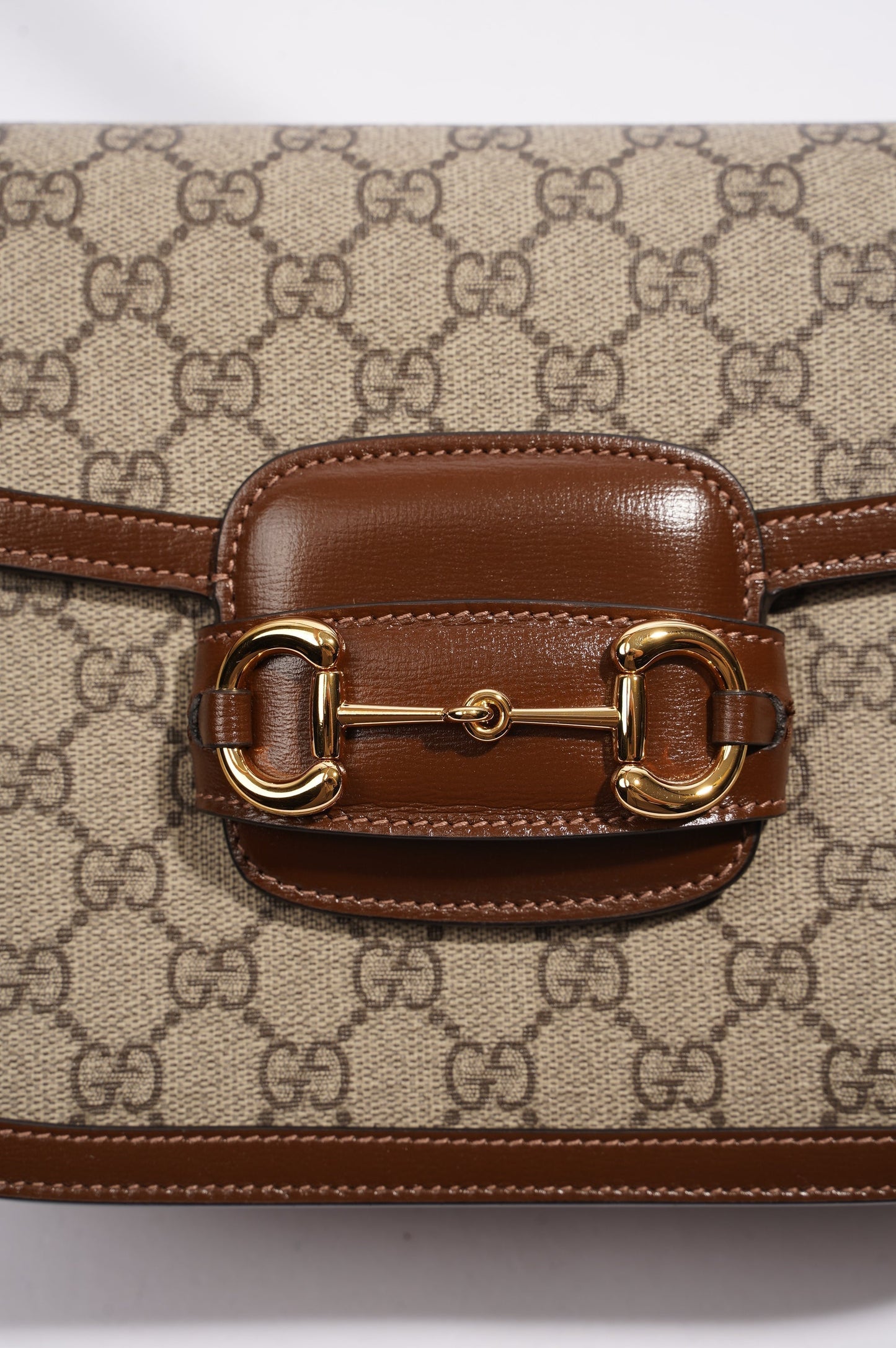 Gucci 1955 Horsebit Shoulder Bag Monogram Canvas