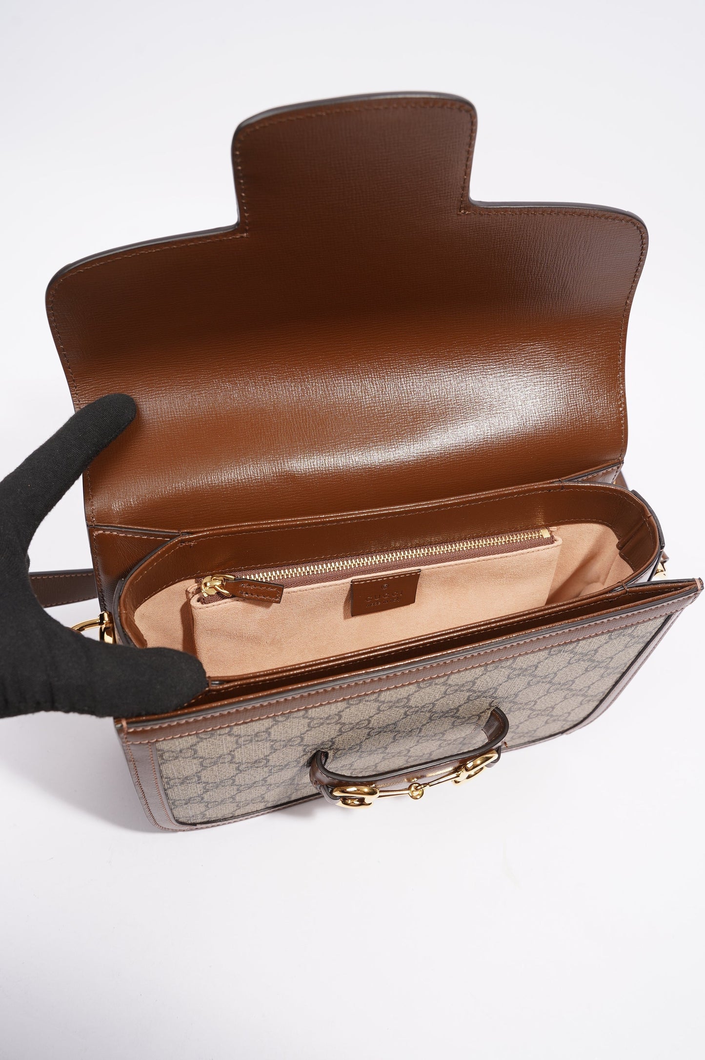 Gucci 1955 Horsebit Shoulder Bag Monogram Canvas