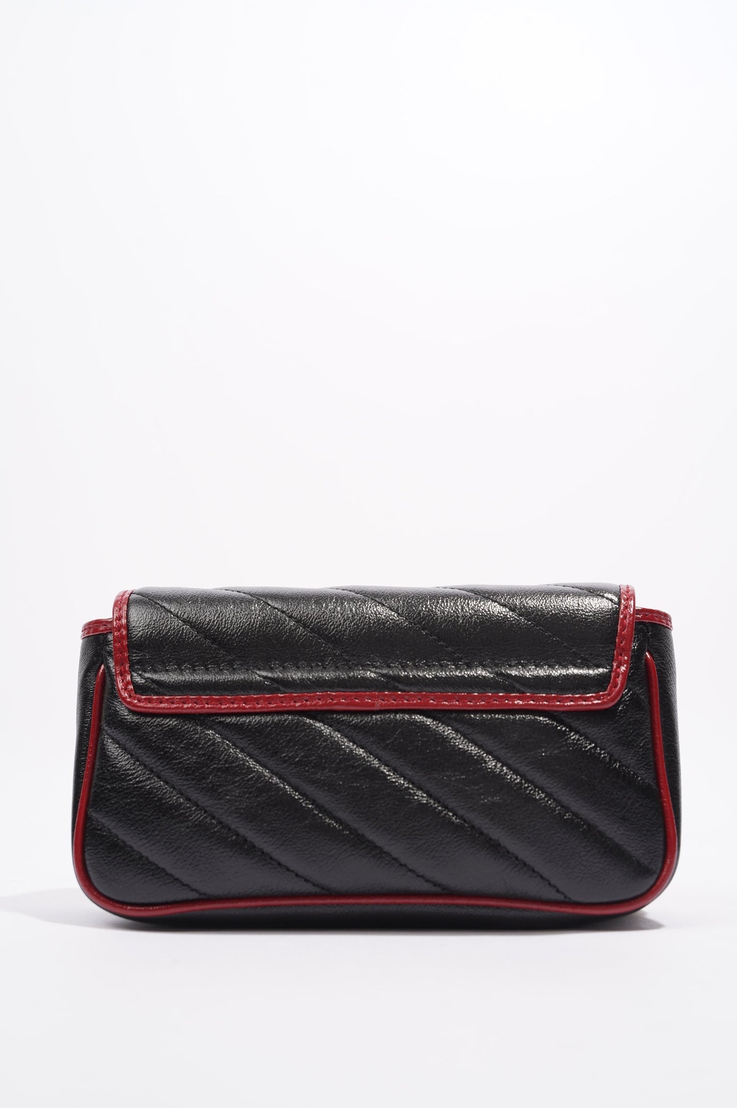Gucci Torchon GG Marmont Black Leather Super Mini