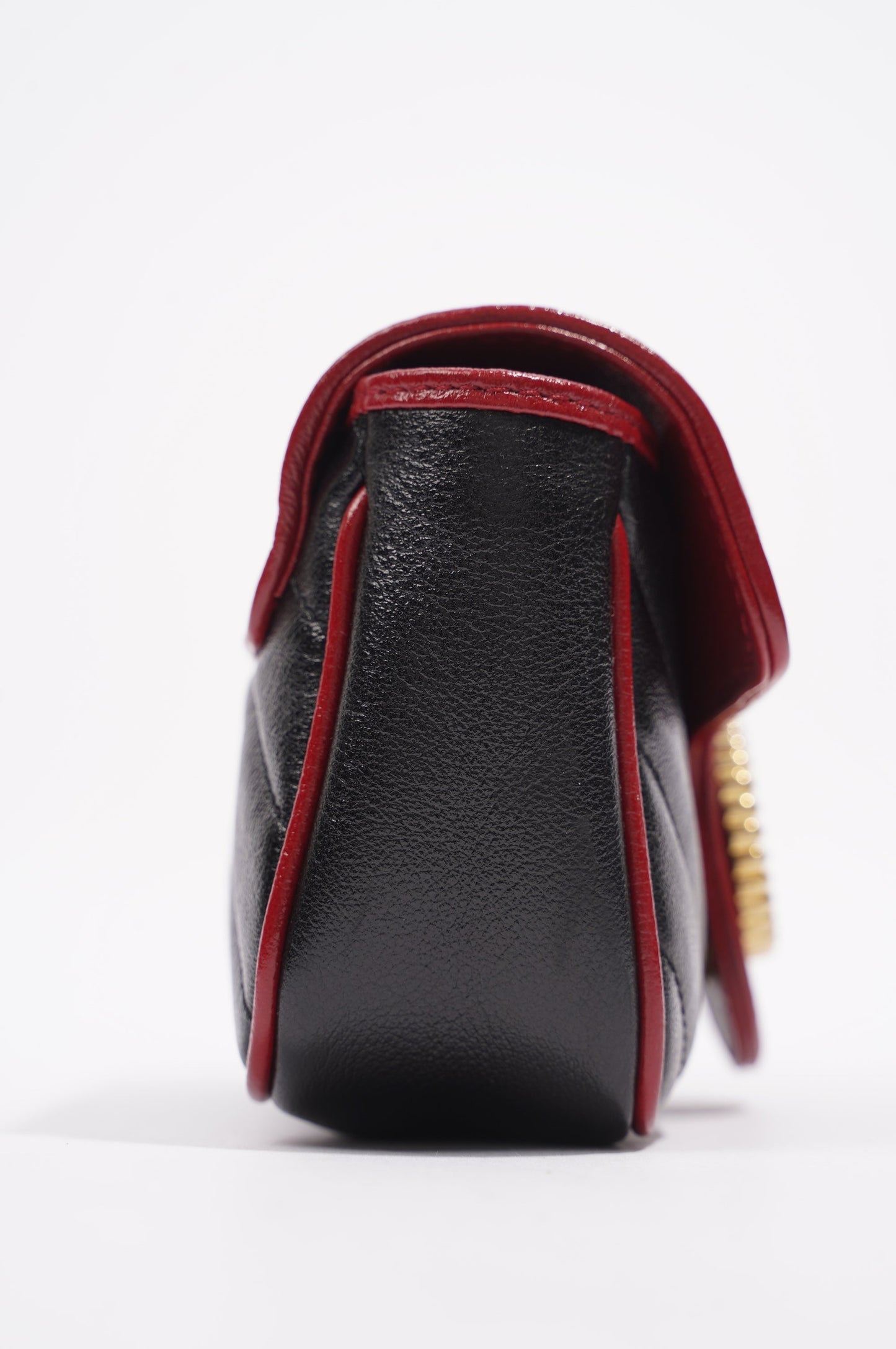 Gucci Torchon GG Marmont Black Leather Super Mini