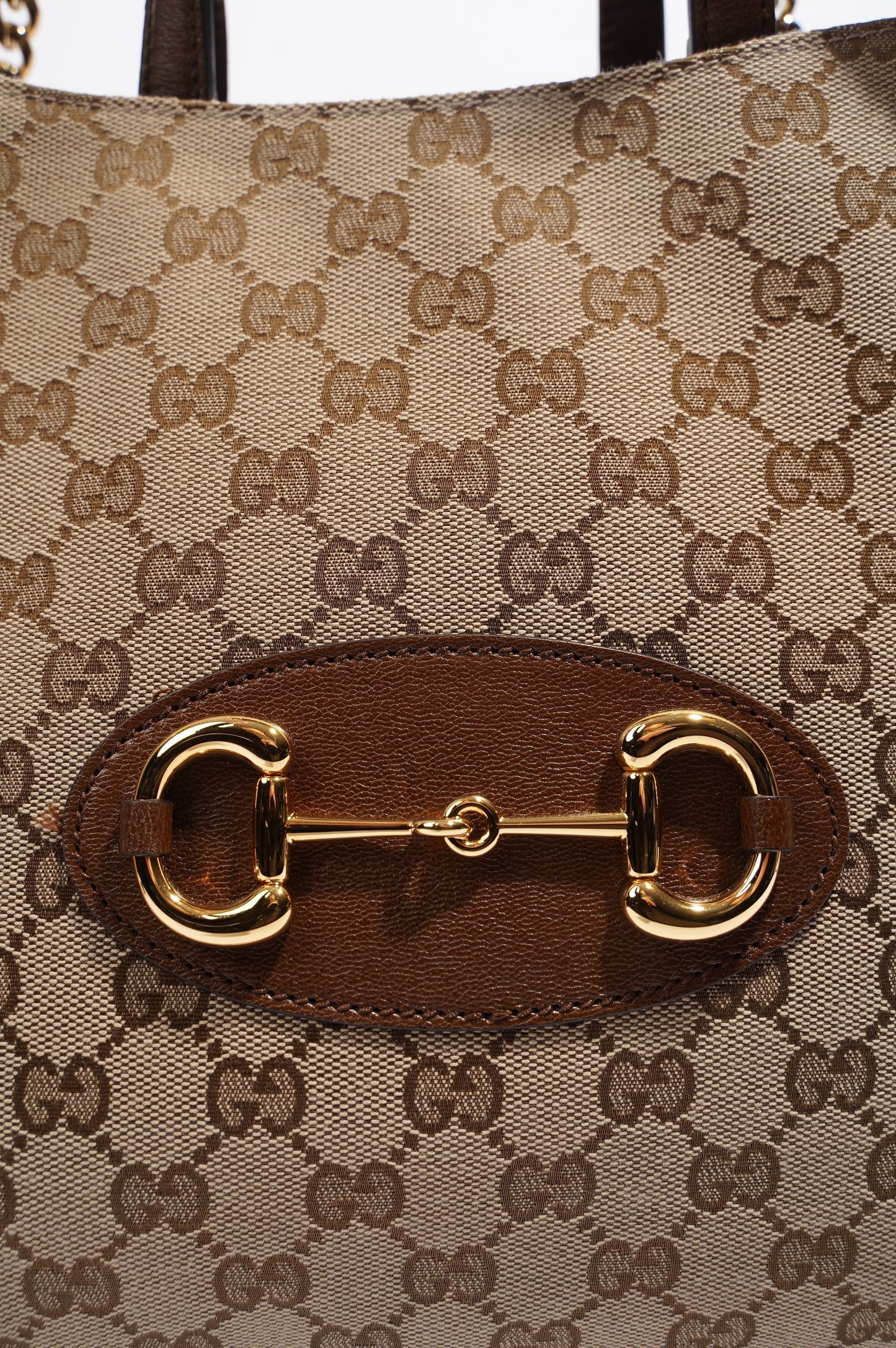 Gucci 1955 Horsebit Chain Tote Monogram Canvas