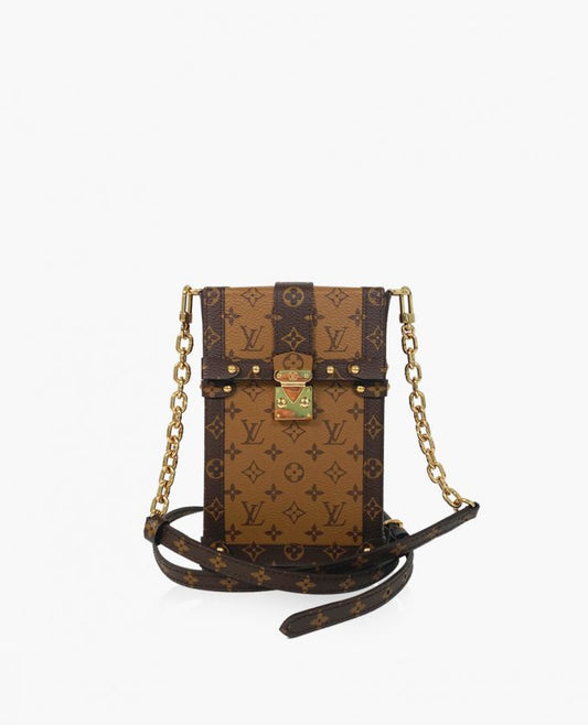 Louis Vuitton Monogram Vertical Trunk Pochette Camel