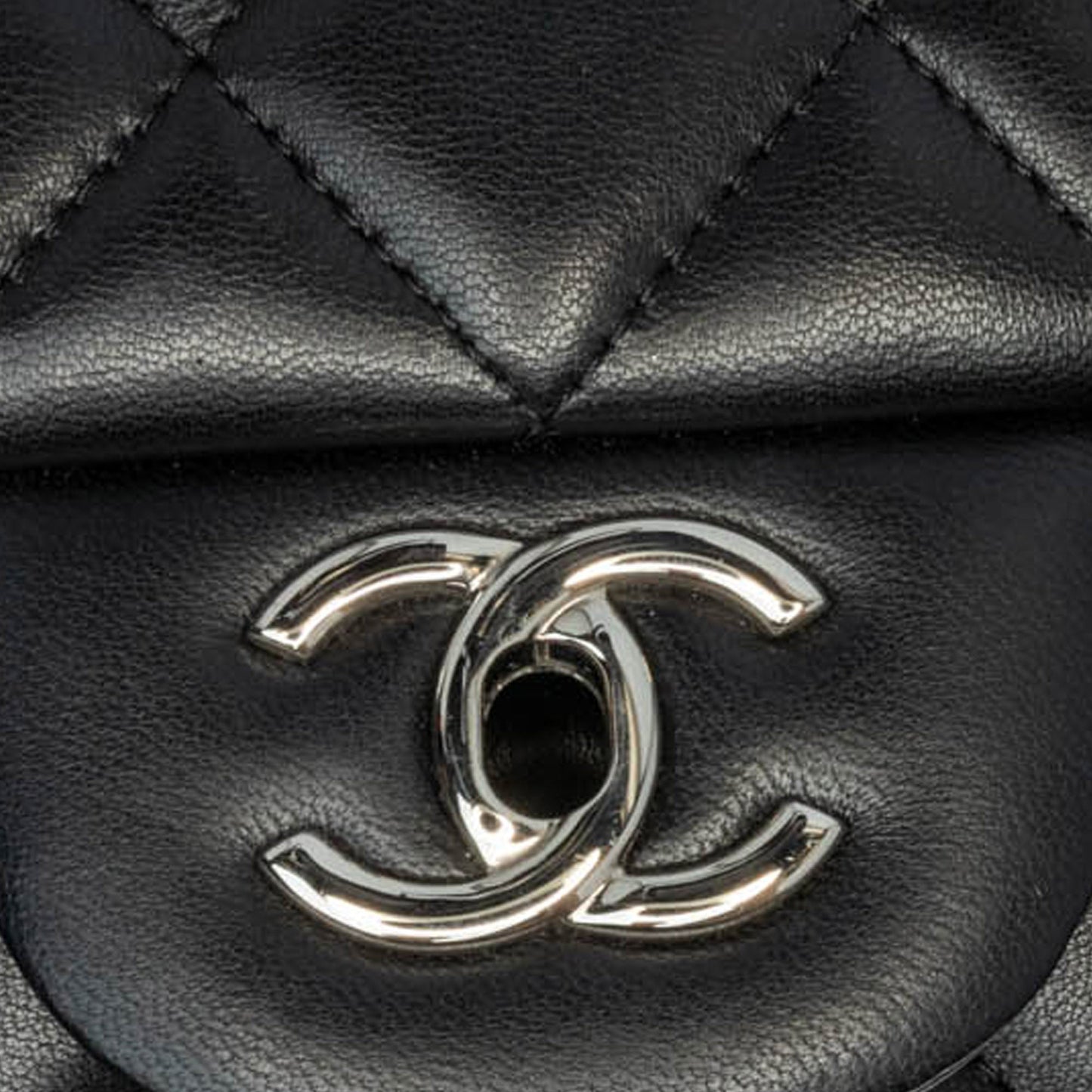 Black Chanel Jumbo Classic Lambskin Double Flap Shoulder Bag