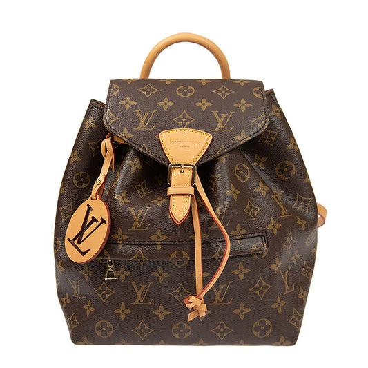 Louis Vuitton Montsouris Monogram Canvas Leather Backpack